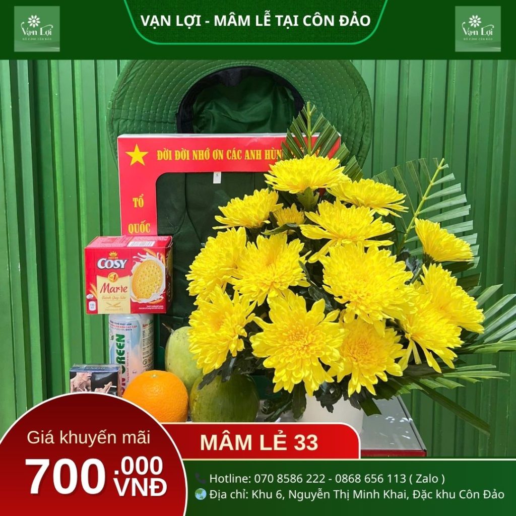 MÂM LỄ CHIẾN SĨ 33 – Đồ cúng Côn Đảo Vạn Lợi